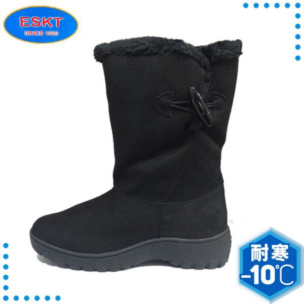 【ESKT 台灣 女 中筒雪鞋《黑》】SN203/中筒雪鞋/冰爪/靴/賞雪/旅遊/悠遊山水