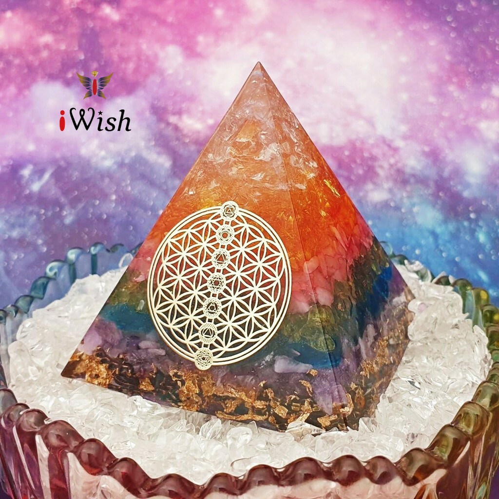 【iWish】★免運費 靈氣師手作 奧根能量塔 水晶金字塔 多款奧剛石 招財正能量轉化法寶 靈魂療癒 風水轉運擺件6CM