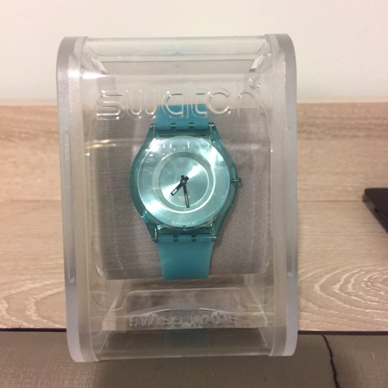 全新Swatch 蒂芬妮藍綠色超輕量手錶