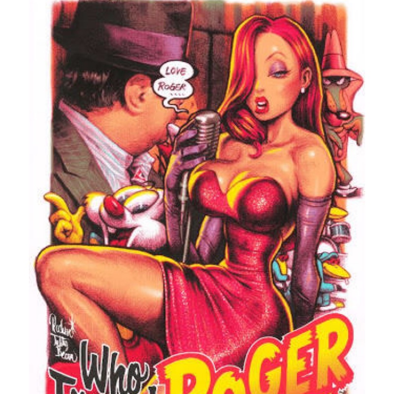 Rockin'Jelly Bean Poster Print Roger Rabbit (framed)