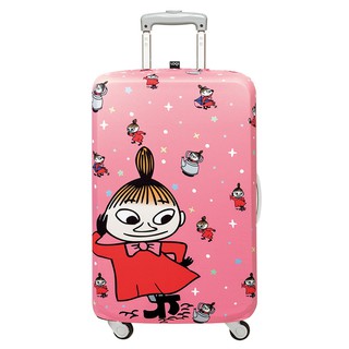 LOQI行李箱外套【嚕嚕咪Moomin 小不點粉紅】行李箱保護套、防刮、高彈力