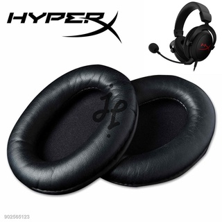 J&JCloud II 皮質耳罩 適用於金士頓 HyperX Cloud 遊戲耳機罩 颶風 Silver 暴風 耳機套