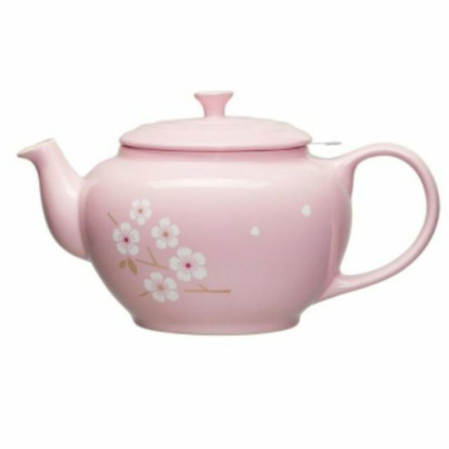 【巧藝廚房用品專賣店】Le Creuset 瓷器中式茶壺1.3L （雪紡粉/櫻花）特價1680元