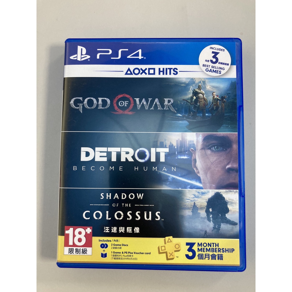 PS4 二手 God of war and Detroit 戰神 底特律變人 2片裝