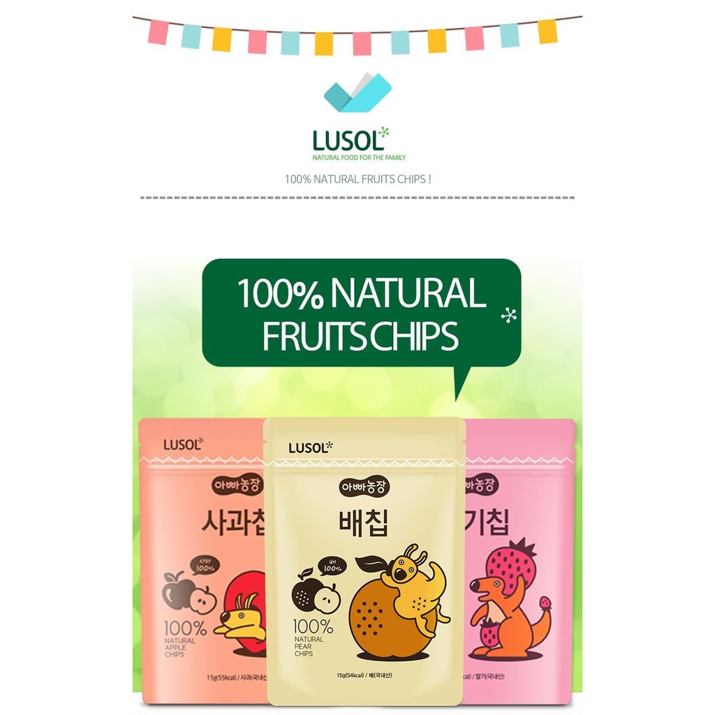 韓國 LUSOL 水果果乾-蘋果-草莓-水梨