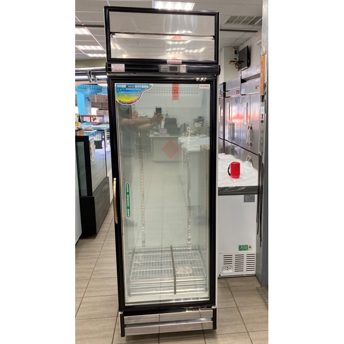 冠億冷凍家具行 台灣製瑞興500L 冷凍展示冰箱/玻璃冰箱/冷凍冰箱/時尚黑版本