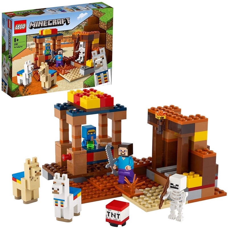 ［大園拼哥］ 壓痕盒 現貨 LEGO 樂高 我的世界 創世神 麥塊 21167 交易站 盒組 羊駝 草泥馬