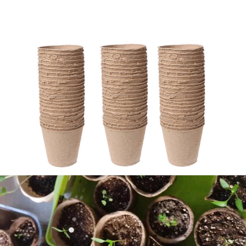 苗圃杯紙盆栽植物啟動花套件有機可生物降解環保花園用品工具6cm 蝦皮購物