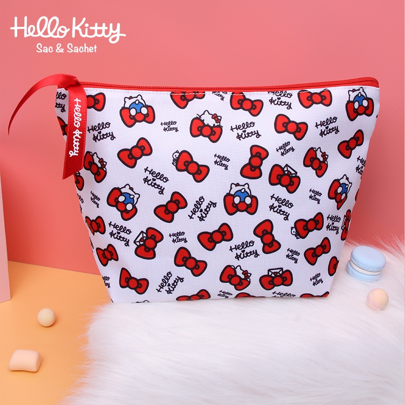 【授權】Hello Kitty 新款手提包女士帆布化妝包收納包 KT98617