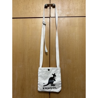 【全新】KANGOL 袋鼠 小帆布包 帆布包 小廢包 斜背包 肩背包 休閒 小方包