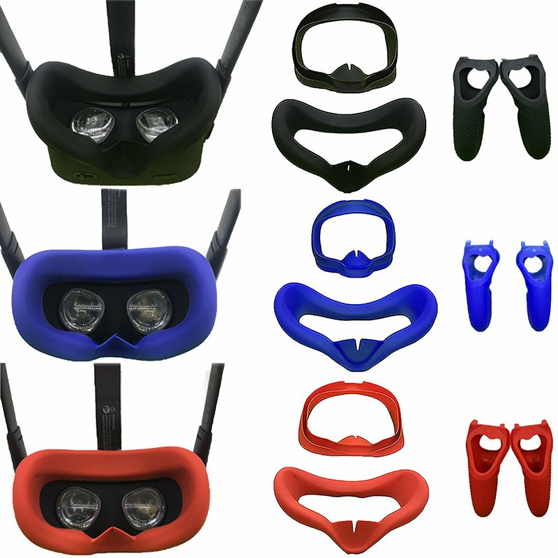 適用於 Oculus Quest VR控制器盒 眼罩面罩防汗防漏光遮光矽膠眼罩 替換保護套