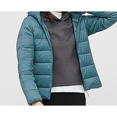 S號 全新正品 uniqlo 女裝 特級極輕 羽絨連帽外套 外套 羽絨外套 blue