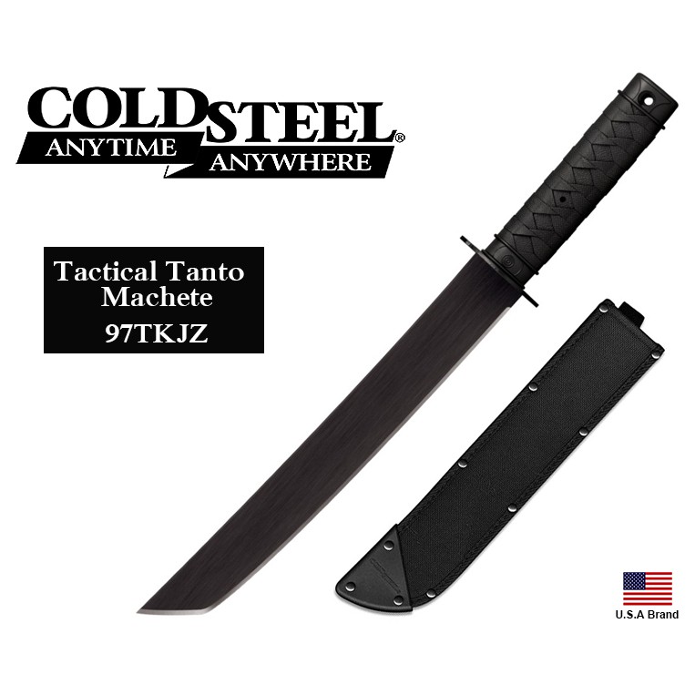 美國Cold Steel冷鋼13吋Tactical Tanto Mache砍刀1055中碳鋼附刀袋【CS97TKJZ】
