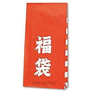 【寵愛物語包裝】日本進口 新春 福袋 雙面印花 角底袋 立體 紙袋 100入 S1