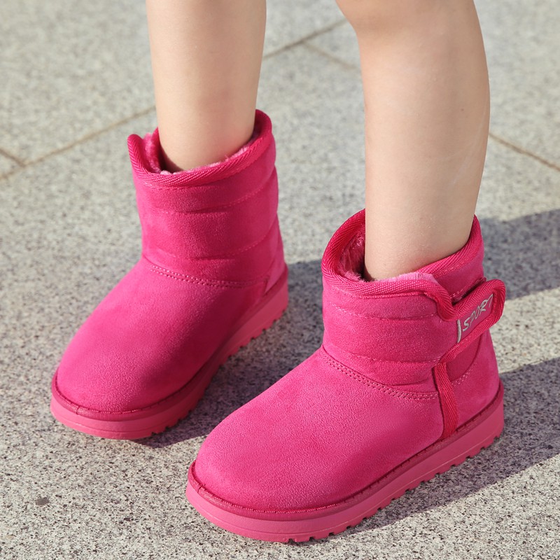 現貨 免運 可領券 童鞋儿童雪地靴女童靴子新款冬季加绒保暖男童棉鞋防水小学生短靴 蝦皮購物