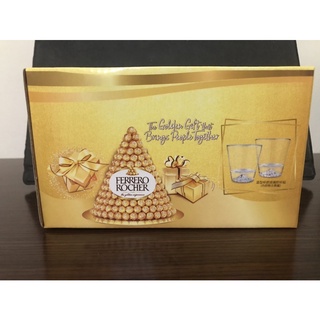 金莎 富士山造型杯底玻璃對杯 7-11 義大利費列羅 FERRERO ROCHER 金莎巧克力 玻璃杯 酒杯 對杯