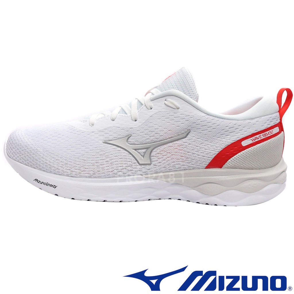 鞋大王Mizuno J1GC-208106 白色 REVOLT 輕量避震慢跑鞋【有12號】009M 免運費加贈襪子