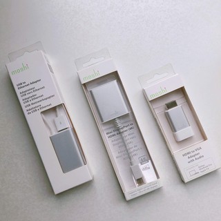 Moshi Mini DisplayPort to HDMI VGA Adapter USB Ethernet 乙太網路