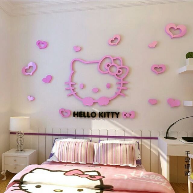 立體hello kitty壓克力壁貼