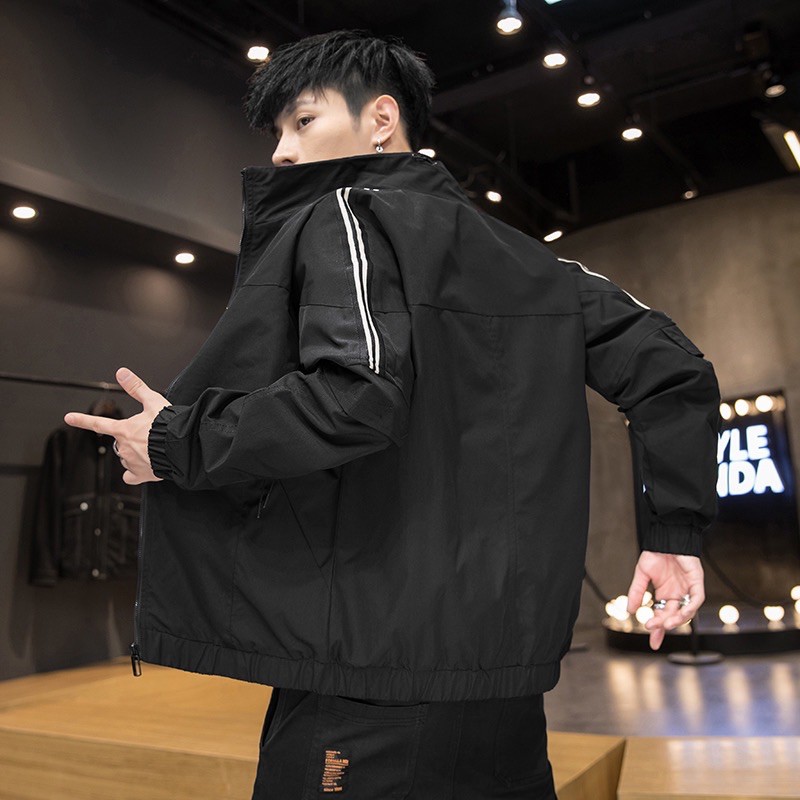 全新韓版 男修身外套 立領夾克外套 特大尺碼休閒外套 飛行外套 （大尺碼外套寬鬆外套）特大尺碼