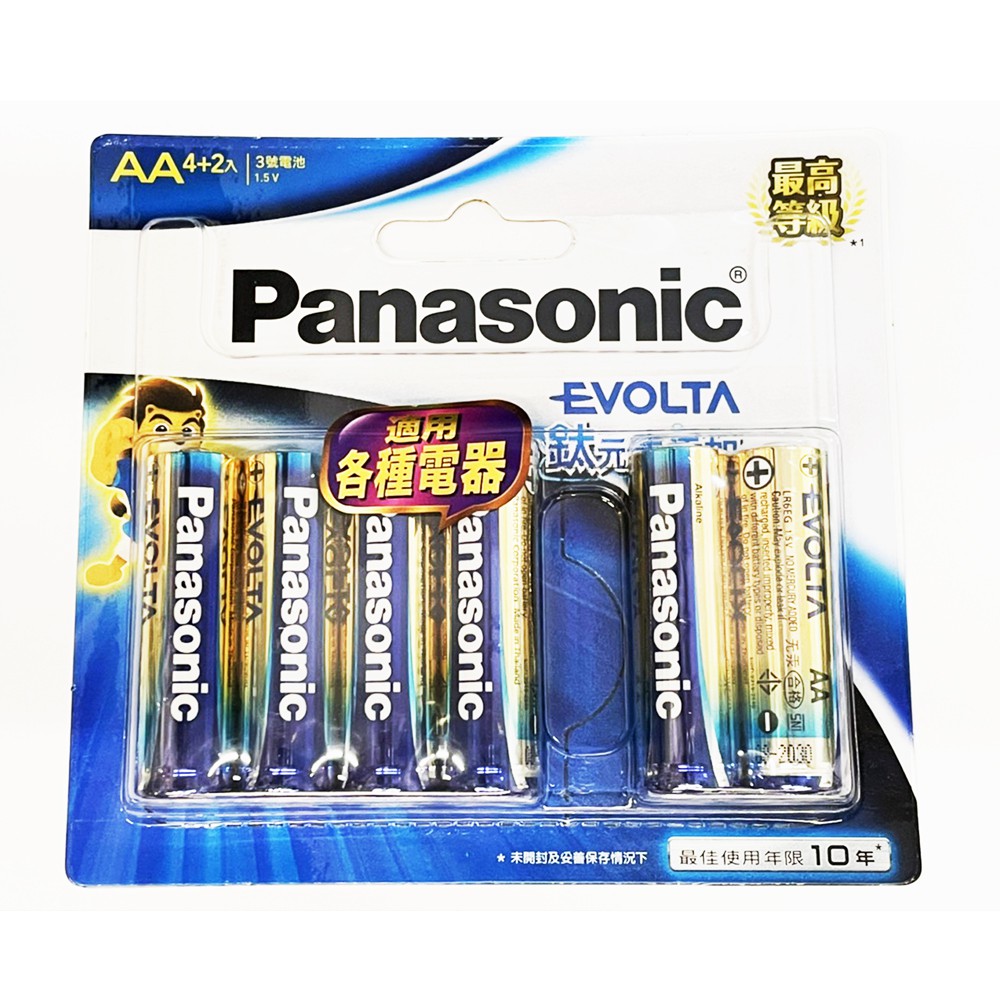 Panasonic 國際牌 Evolta 鈦元素電池 3號 (4+2入) 電池 鈦元素 AA 3號電池 電池