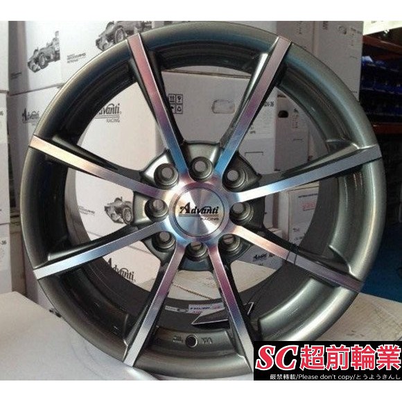 【超前輪業】Advant 雅泛迪 ADV01 ADV-01 16吋鋁圈 4孔100 4孔114 灰底車面 FIT K8