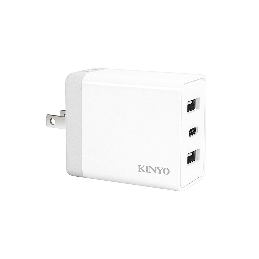 【蝦皮特選】【KINYO】雙USB+Type-C充電器 豆腐頭 充電 插頭 變壓器 充電頭 CUH5355