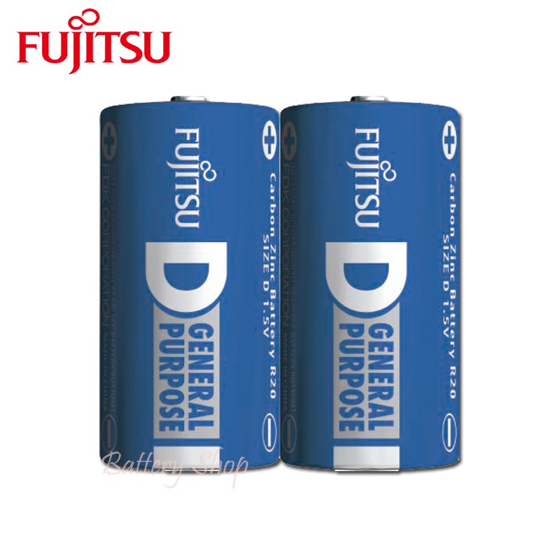 FUJITSU 富士通 1號碳鋅電池 普通電池 R20 (2顆) 台灣公司貨
