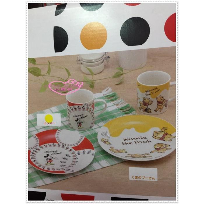 小花花日本精品♥ Hello Kitty 米奇 咖啡杯 陶瓷杯 盤組 11240204