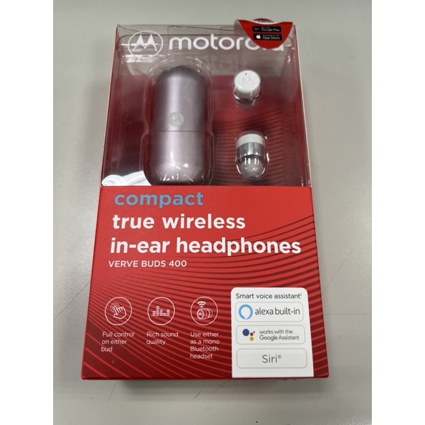 【Motorola】膠囊型真無線藍牙耳機 Verve Buds 400(玫瑰金)
