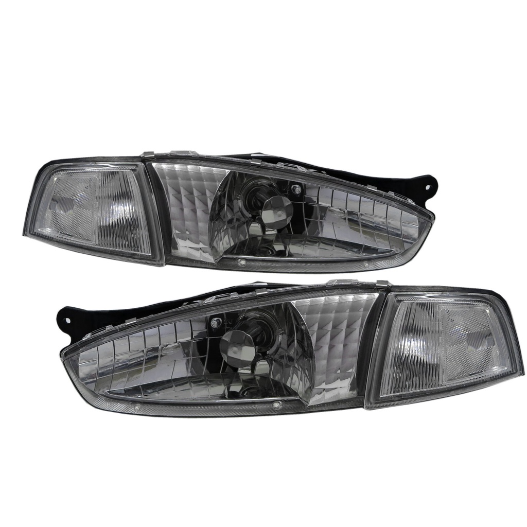 卡嗶車燈 適用 Mitsubishi 三菱 Lancer 1996-1998 兩門車 晶鑽款 大燈