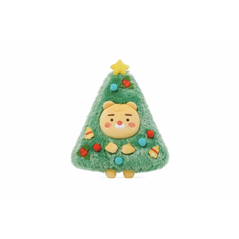 [預購]Kakao friends聖誕節系列 Ryan萊恩 迷你聖誕樹造型娃娃 抱枕 韓國代購