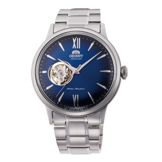 ORIENT東方錶 鏤空機械錶 鋼帶款 藍色 RA-AG0028L