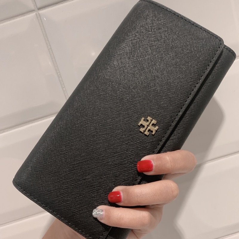 Tory Burch 經典防刮皮革信封長夾tb 信封長夾peipei美國代購 蝦皮購物
