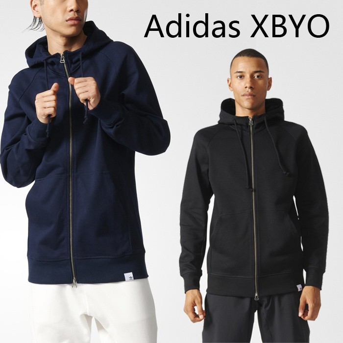 BQ3092 adidas XBYO 奧代爾純棉衛衣三葉草運動外套夾克連帽外套運動外套風衣外套休閒外套| 蝦皮購物