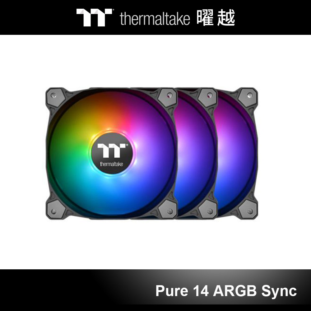曜越 Pure 14 ARGB Sync 主機板連動版 (三顆裝) CL-F080-PL14SW-A