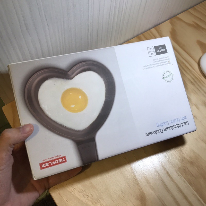 Neoflsm 韓國正版心型不沾鍋心形蛋全家預購款韓國neoflam粉红愛心煎蛋鍋14cm 蝦皮購物