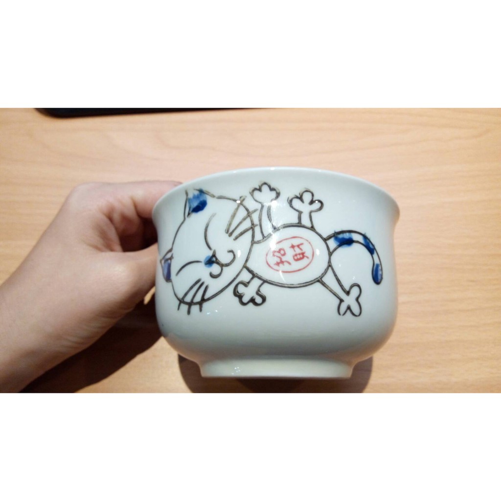 Hwacm 招財貓造型碗 可愛碗 陶瓷碗 多功能碗