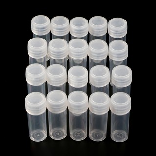 20 件 5 毫升塑膠試管小瓶樣品容器工藝螺旋蓋瓶