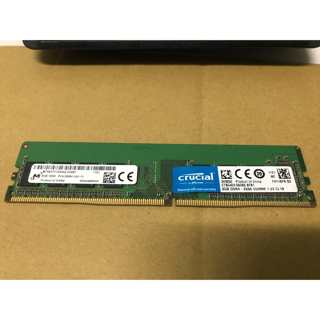 美光 Micron Crucial 記憶體 DDR4-2666 8G 記憶體 DDR4 2666 8G