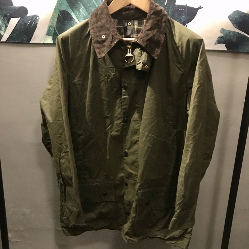 Barbour油布外套 油布大衣 夾克 英國製造 防風防水 古着 古著 二手 Beaufort Fuku Fuku 蝦皮購物