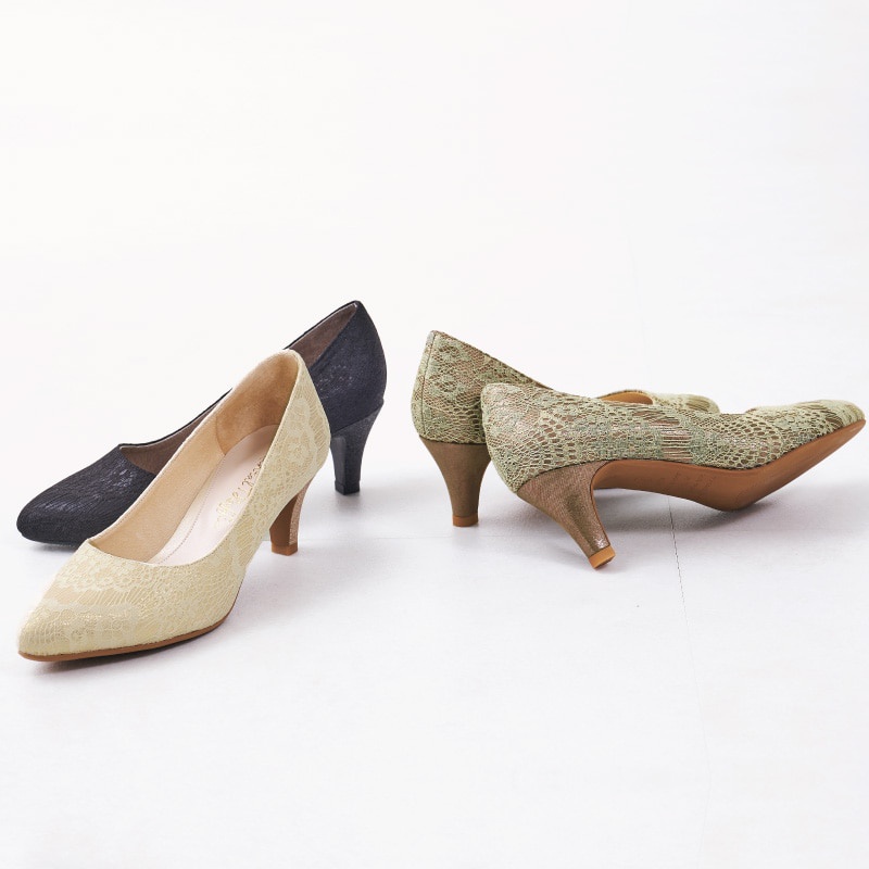 ORiental TRaffic 輕奢蕾絲亮片跟高跟鞋 (日本OR女鞋 R2013)