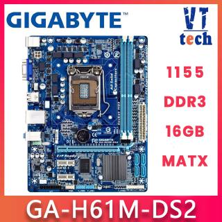 技嘉 GA-H61M-DS2 主板 H61M H61 B75 DDR3 16GB LGA 1155 主板二手