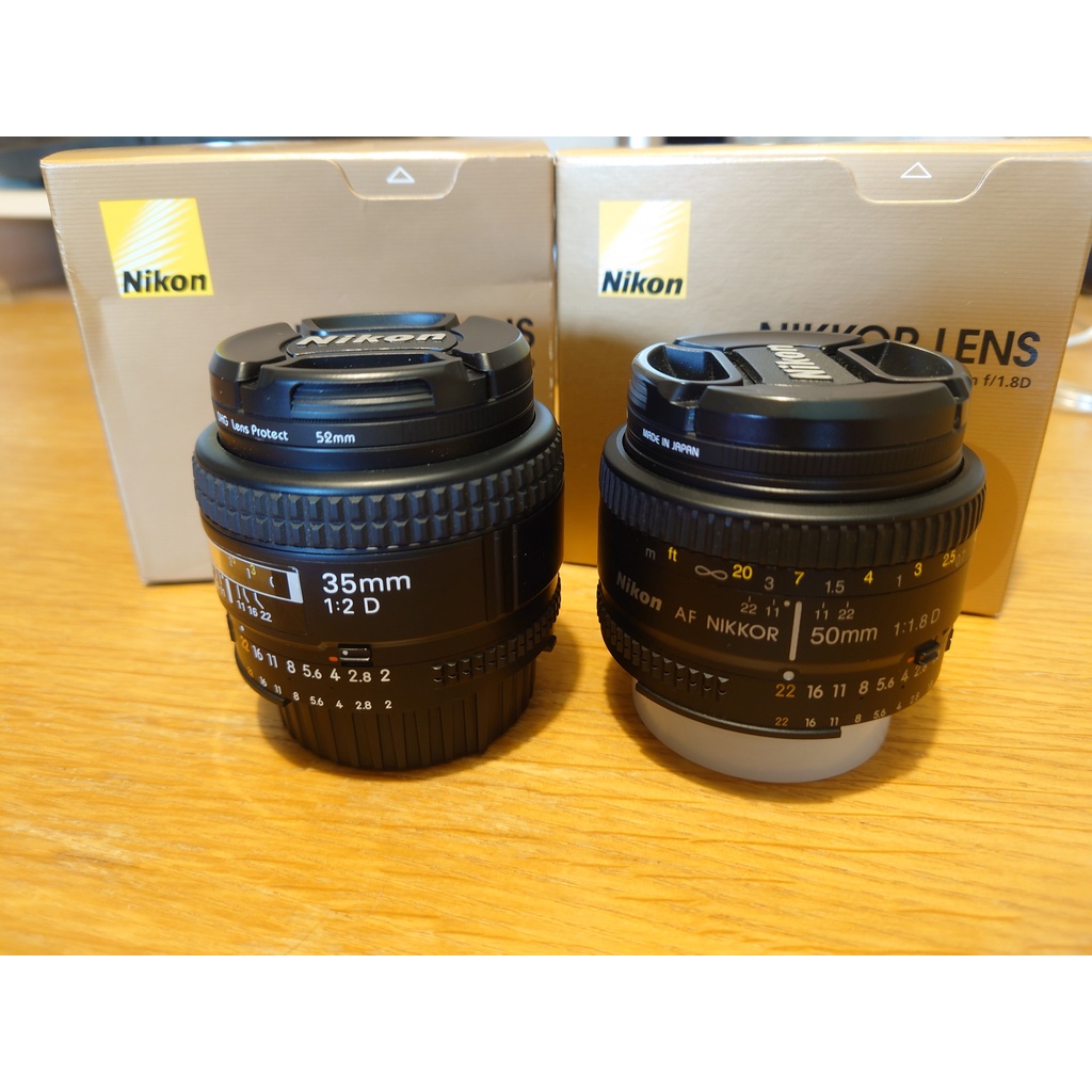 NIKON 鏡頭 Nikon AF Nikkor 35mm f2D + 50mm f1.8D (二手)