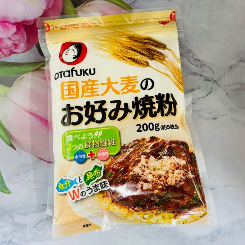 大阪燒粉 ^大貨台日韓^  日本 Otafuku 多福 大阪燒粉 200g 使用國產大麥 添加魚跟昆布的鮮味