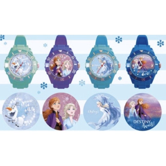 現貨 正版 迪士尼 Disney 冰雪奇緣 艾莎 手錶 指針錶 腕時計 矽膠手錶 兒童錶