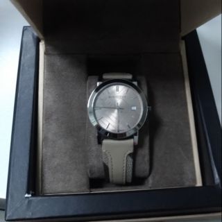 BURBERRY正品 手錶/BU9021英倫紳士氣質經典格紋真皮革錶帶腕錶