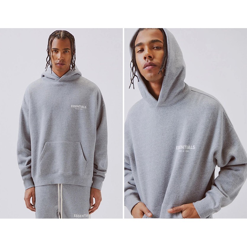 essentials logo pullover hoodie