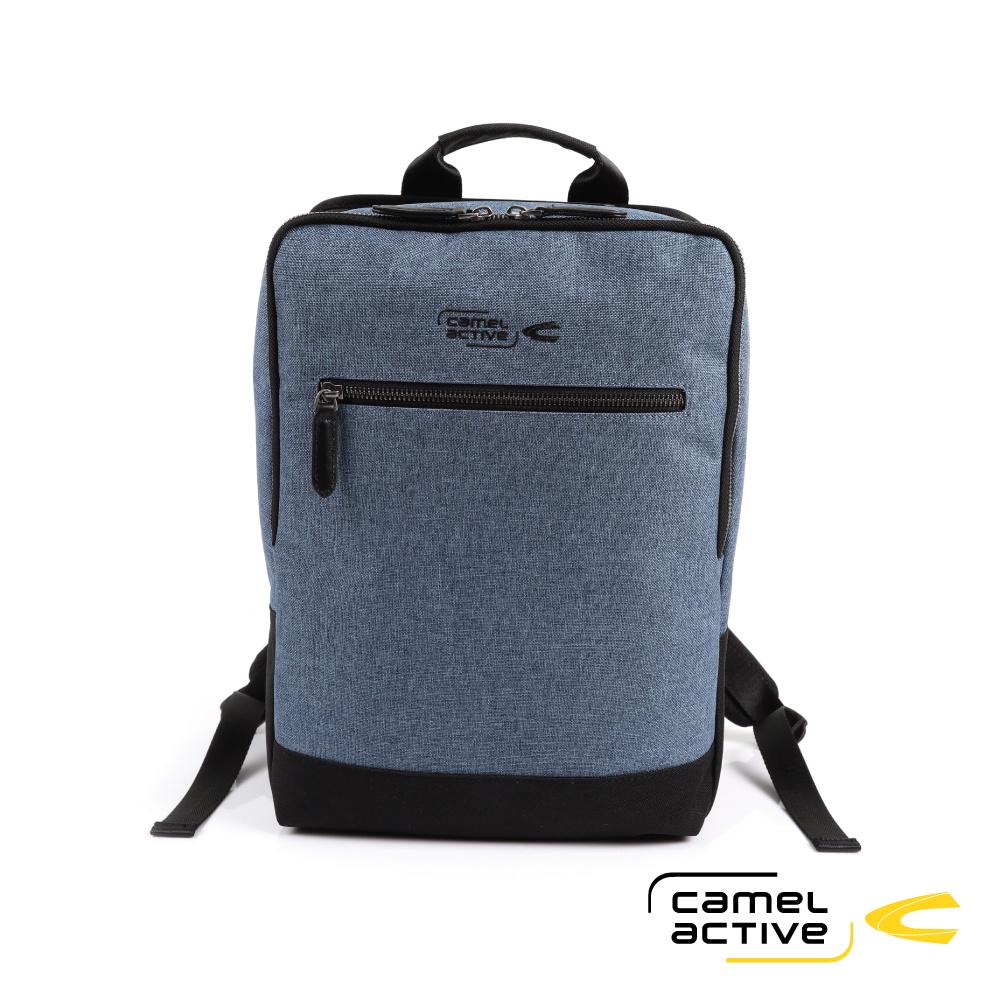 【Camel Active】James系列 休閒個性後背包-黑藍/C28C80001903