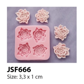MAWAR JSF666玫瑰花布丁巧克力CLay翻糖模具矽膠模具